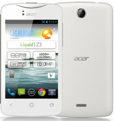 Acer Liquid Z130 Z3 Detailed Tech Specs