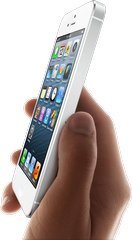 APPLE IPHONE 5 WHITE IN HAND