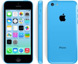 APPLE IPHONE 5C FRONT BACK RIGHT BLUE