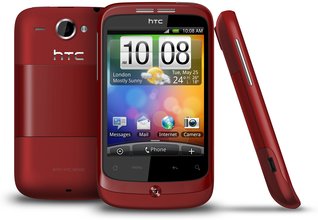 HTC WILDFIRE RED BACK FRONT SIDE
