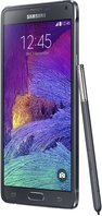 SAMSUNG GALAXY NOTE 4 CHARCOAL BLACK LEFT-45- DEGREE-PEN 011