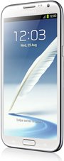 SAMSUNG GALAXY NOTE II FRONT RIGHT WHITE
