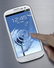 SAMSUNG GT-I9300 GALAXY S III FRONT ANGLE WHITE