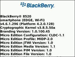 BlackBerry Curve 8520 BlackBerry OS Update 4.6.1.296 image image