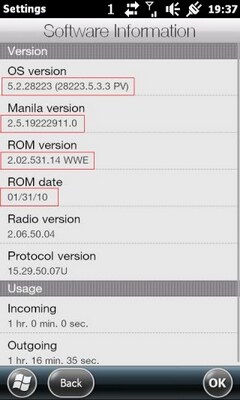 HTC HD2 Windows Mobile 6.5.3 Upgrade V14 2.02.531.14 datasheet