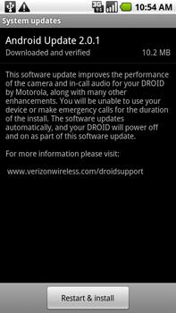 Motorola DROID Android 2.0.1 System Update AP ESD56 / BP C_01.3E.01 datasheet