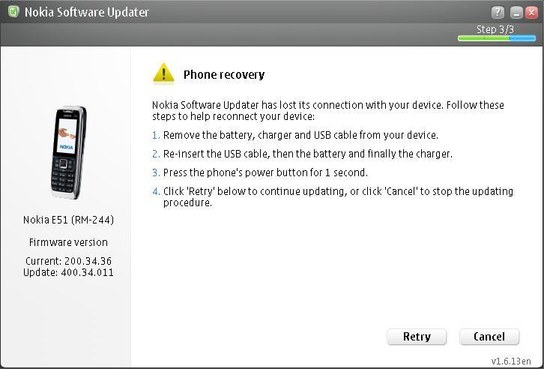 Nokia E51 Firmware Update v400.34.011 image image